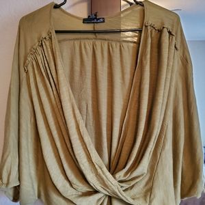 Willi Smith twist front crop top, Sz Small